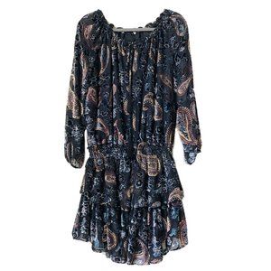 Chelsea & Violet Burnout Velvet Boho Ruffle Dress